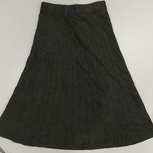 Icone pull on gray ribbed skirt